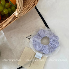 Girls Solid Color Ponytail Holder Large Scrunchies Trendy Sweet Elegant Wholesale in Stock Hair Ties Accessories for Children