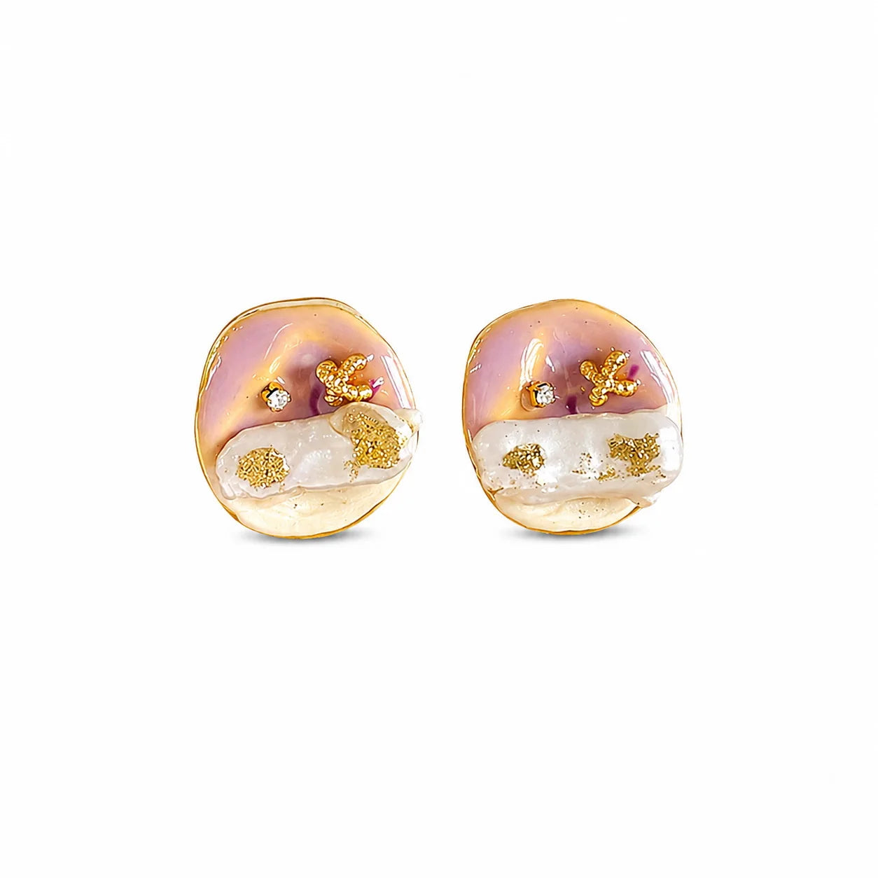 Fashion S925 Silver Copper 18K Gold Plated Jewelry Freshwater Stud Earrings for Girls Trendy Jewelry for Women Ladies Wholesale