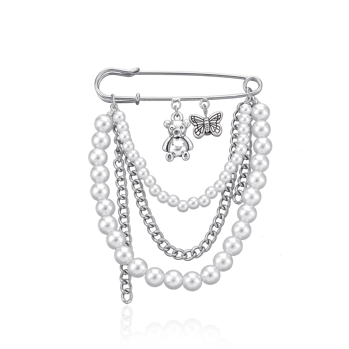 Dainty Fashion Imitation Pearl Refined Brooches for Girls Cute Trendy Art Deco Jewellry for Women Ladies Accessories Wholesale