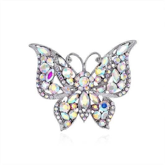 Fashion Bold Glitter Butterfly Sweet Brooches for Girls Trendy Glamorous Animals Pins Jewelry for Women Ladies Accessories
