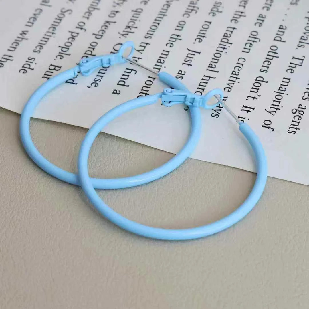 Female Hot Sale Minimalistic Large Circle Hoop Earring Fashion Sweet Simple Dainty High Quality Bulk Jewelry Accessory for Daily
