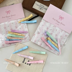 Candy Solid Color Simple Hair Clips for Baby Girls Cute Sweet Minimalistic Alligator Hair Accessories Stock in Alloy Material