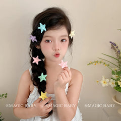 Sweet Cute Solid Candy Color Star Hair Clips for Baby Girls Fashion Trendy Princess Style Alligator for Kids Hair Accessories