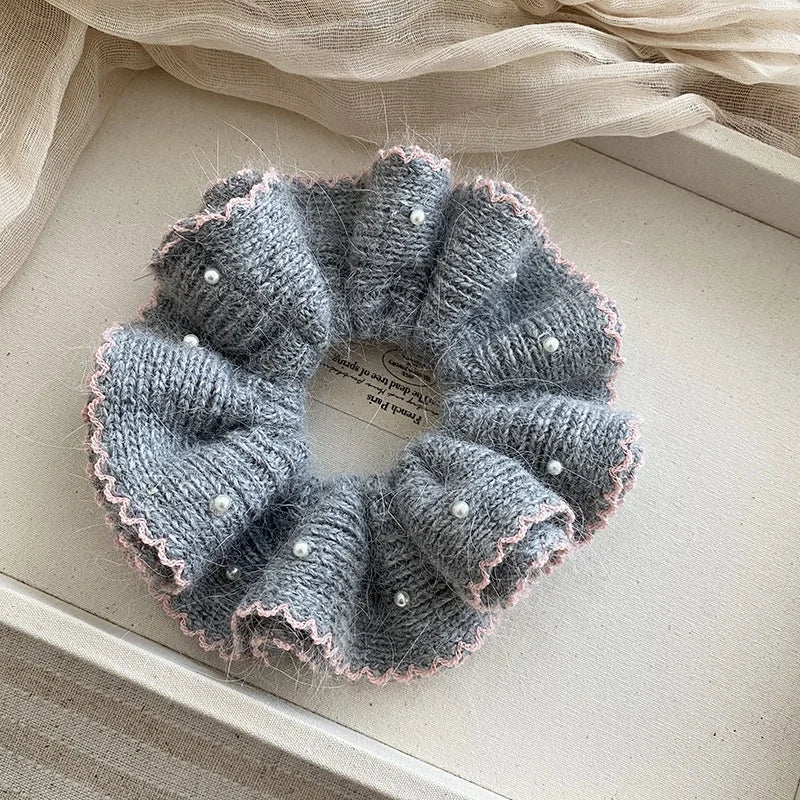 Fashion Elegant Simple Solid Color Scrunchies Minimalistic Hair Ties for Women Ladies Hair Accessories Chic Chinese Supplier