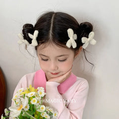 Solid Color Classic Bowknot Hair Clips for Baby Girls Cute Kawaii Fashion Alligators for Kids Children Hair Accesaories in Stock
