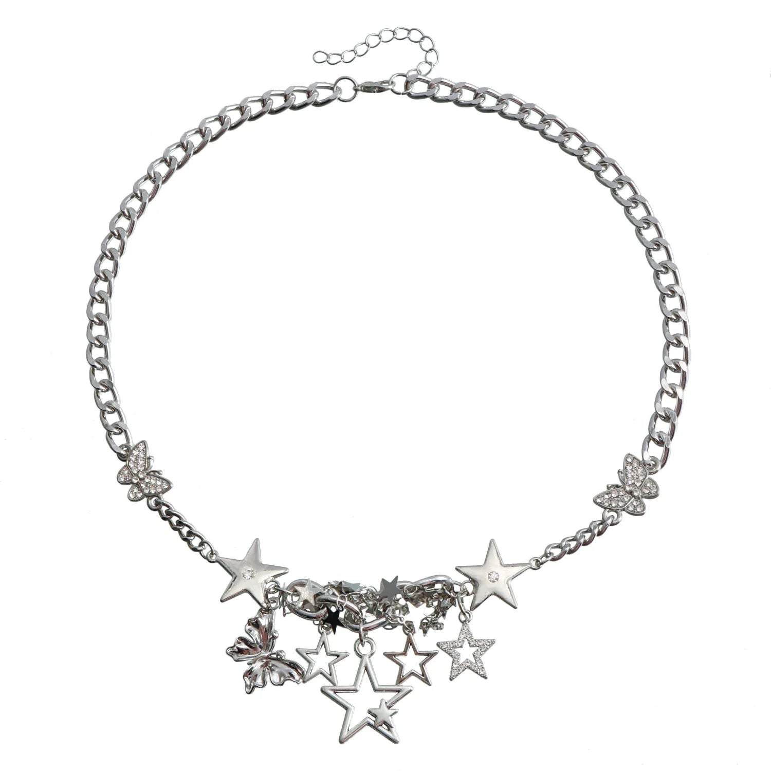 Fashion Butterfly Stars Sweet Spicy Necklaces for Girls Elegant Charms Alloy Jewelry for Women Ladies Accessories Wholesale