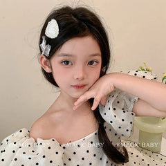 Elegant French Style Fabric Hair Clips for Baby Girls Simple Minimalistic Snap Hair Accessories for Kids Children