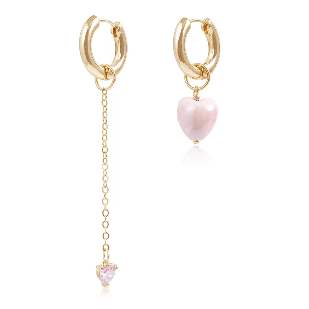 Fashion Sweet Heart Irregular Drop Earrings for Girls Elegant Trendy Jewellry for Women Ladies Accessories Chinese Supplier