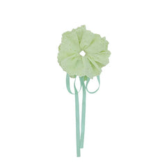 Kids Solid Color Ribbon Adjustable Medium Scrunchies Ponytail Holder Fashion Elegant in Stock Hair Ties Accessories for Children