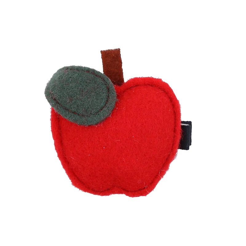 Fashion Cute Apple Kawaii Hair Clips for Baby Girls Stylish Alligators for Kids Children Scrunchies Hair Accessories in Stock
