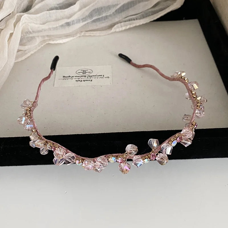 Fashion Trendy Glitter Rhinestone Head Band for Girls Sweet Elegant Hair Band for Women Ladies Hair Accessories Chinese Supplier