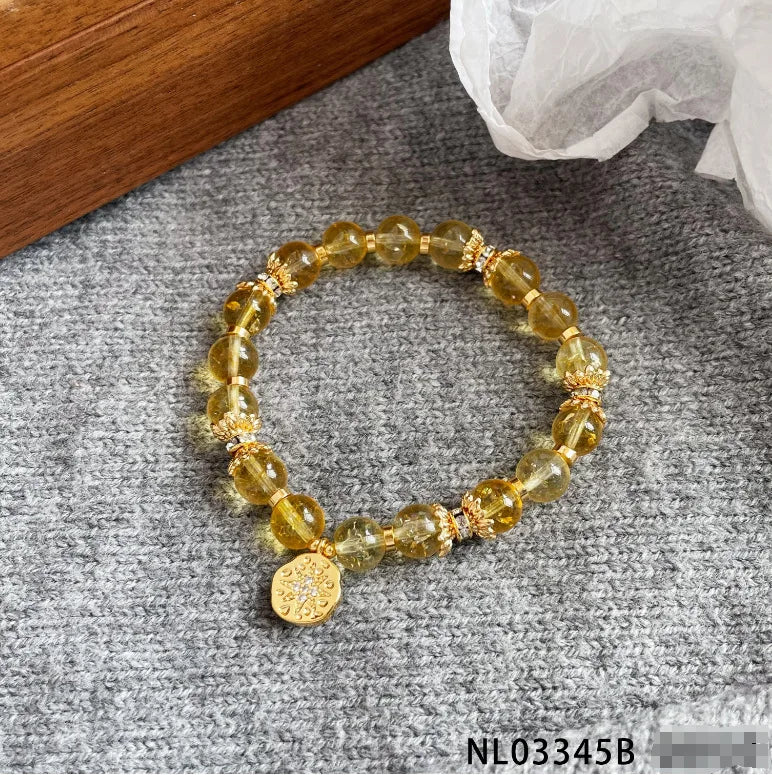 Female Yellow White Blue Crystal Energy Bracelet Simple Fashion Charms Factory Price Low MOQ in Stock Jewelry for Women Daily