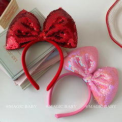 Sweet Fashion Glitter Exaggerated Bowknot Headband Cute Cartoon Hair Band Accessories for Baby Girls and Kids