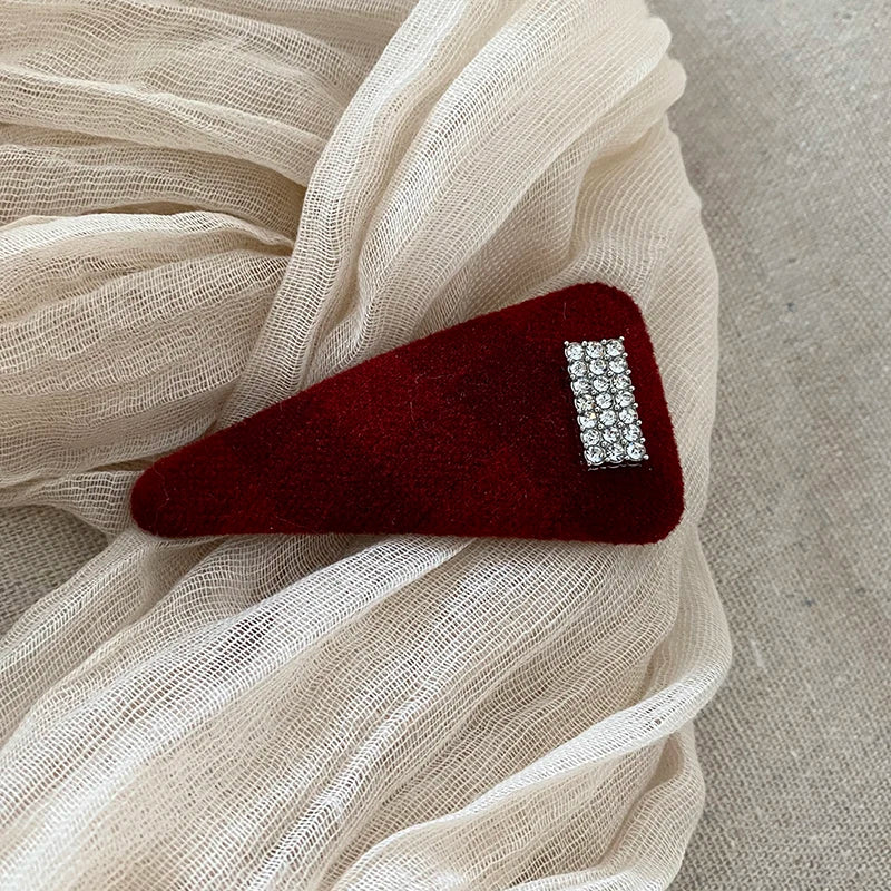 Glitter Elegant Luxury Solid Color Hair Clips for Girls Sweet French Style Snap Clips for Women Ladies Hair Accessories Chic