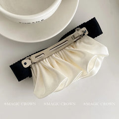 Elegant Simple Solid Color Bowknot Hair Snap Clips Chic Classic Alloy Hair Accessories for Girls and Women for Party Occasions