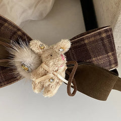 Fashion Cute Animals Plaid Bowknot Hair Clips for Girls Sweet Elegant Barrettes for Women Ladies Hair Accessories in Stock