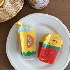 Hot Sale Creative Design Irregular Cup Shape Hair Claws Stunning Medium Wholesale Multi Color Hair Clips Accessory for Children