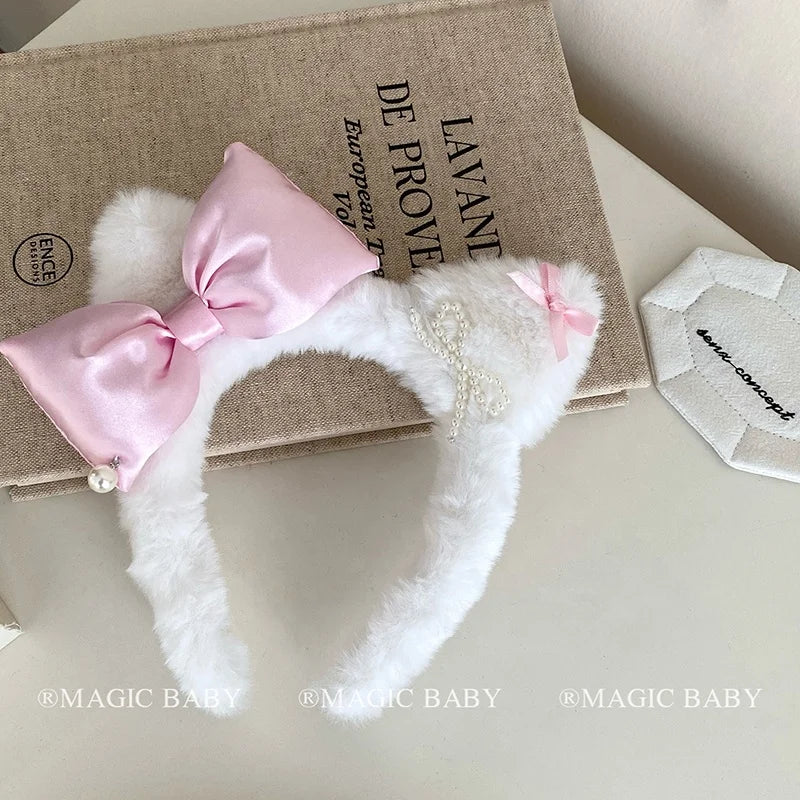 Fashion Animals Cat Bowknot Head Band for Baby Girls Cute Sweet Trendy Hair Band for Kids Children Hair Accessories in Stock