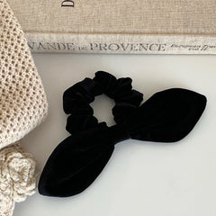 Sweet Simple Fashion Elegant Bowknot Scunchies for Girls Trendy Graceful Hair Ties for Women Ladies Accessories in Stock Chic