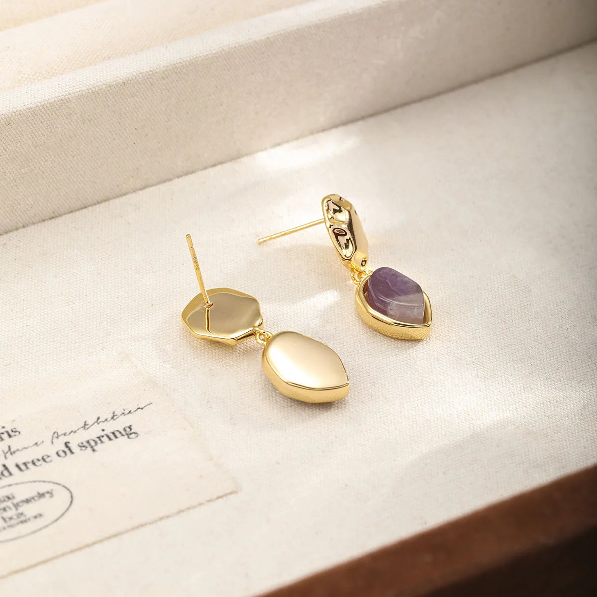 Fashion Copper Crystal Sweet Vintage Drop Earrings for Girls Sweet Jewelry for Women Ladies Wholesale China Manufacturer Bulk