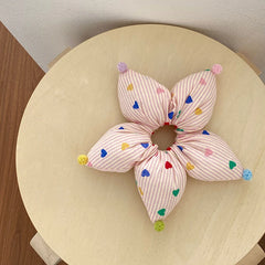 Cute Sweet Dot Lustrous Star Scrunchies for Girls Fashion Chic Trendy Playful Hair Ties for Women Ladies Hair Accessories