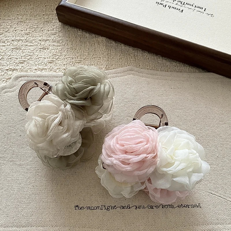 Fashion Sweet Flower Elegant Floral Hair Claw Clips for Girls Elegant Cute Hair Accessories for Women Ladies Chinese Supplier
