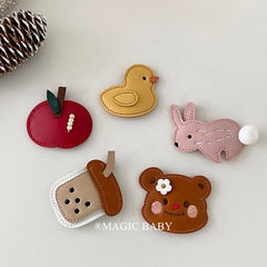 Fashion Cute Sweet Hair Clips for Baby Girls Animals Kawaii Fruits Milk Tea Snap Clips for Kids Children Hair Accessories Chic