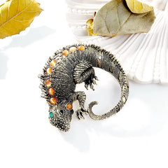 Fashion Glitter Animals Lizard Brooches for Girls Trendy Stylish Punk Spicy Pins Jewelry for Women Ladies Accessories Wholesale