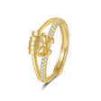 The opening is adjustable. / Bow - gold