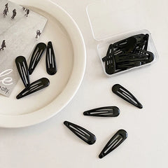 Hot Sale Black Solid Color Snap Clips Classic Trendy Minimalistic Brand New Hairband Accessories for Women Kids Daily School Use