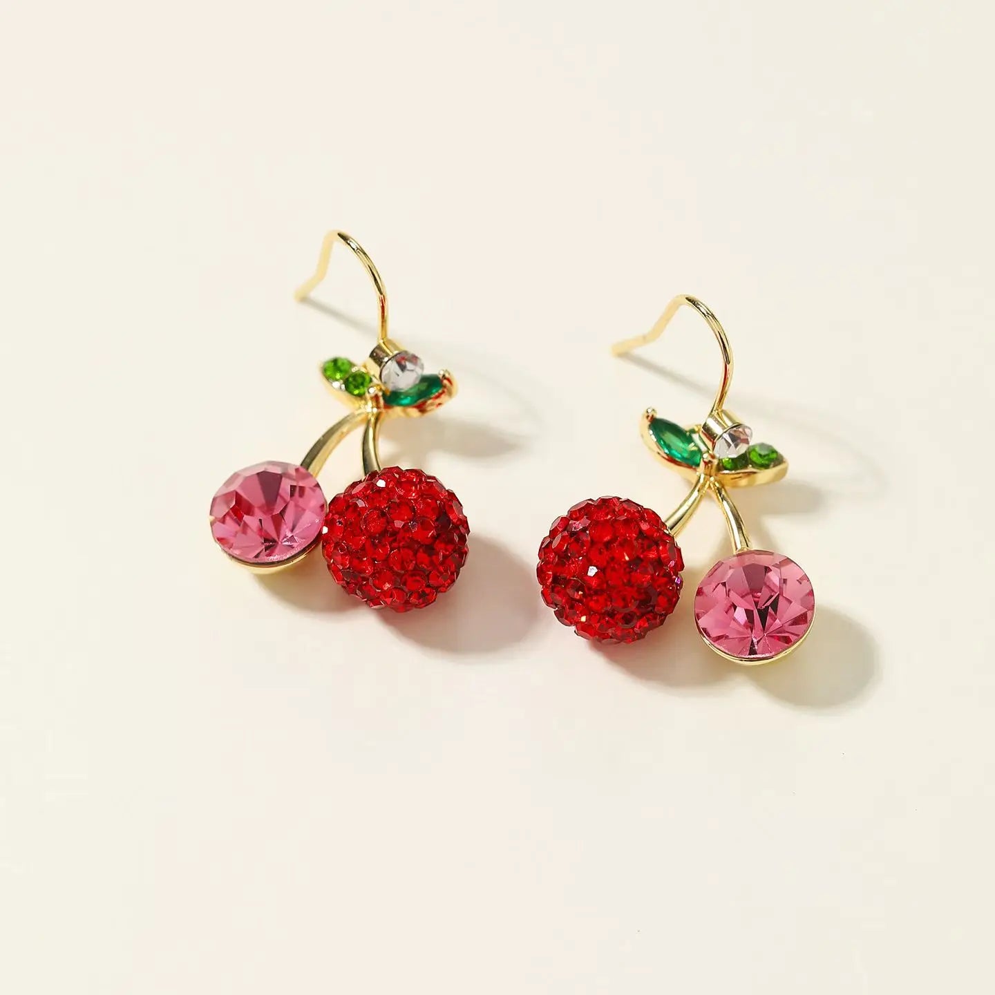Cute Fruit Cherry Classic Drop Earrings for Girls Fashion Trendy Glitter Vintage Jewelry for Women Ladies Accessories Latest