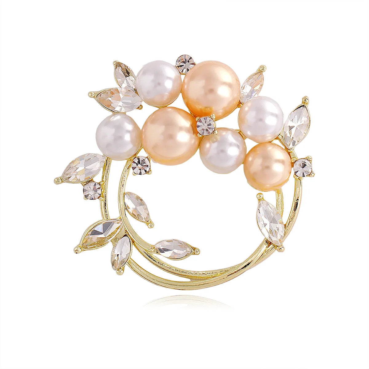 Fashion Simple Elegant Imitation Pearl Brooches for Girls Stylish Trendy Pins Jewelry for Women Ladies Accessories Wholesale