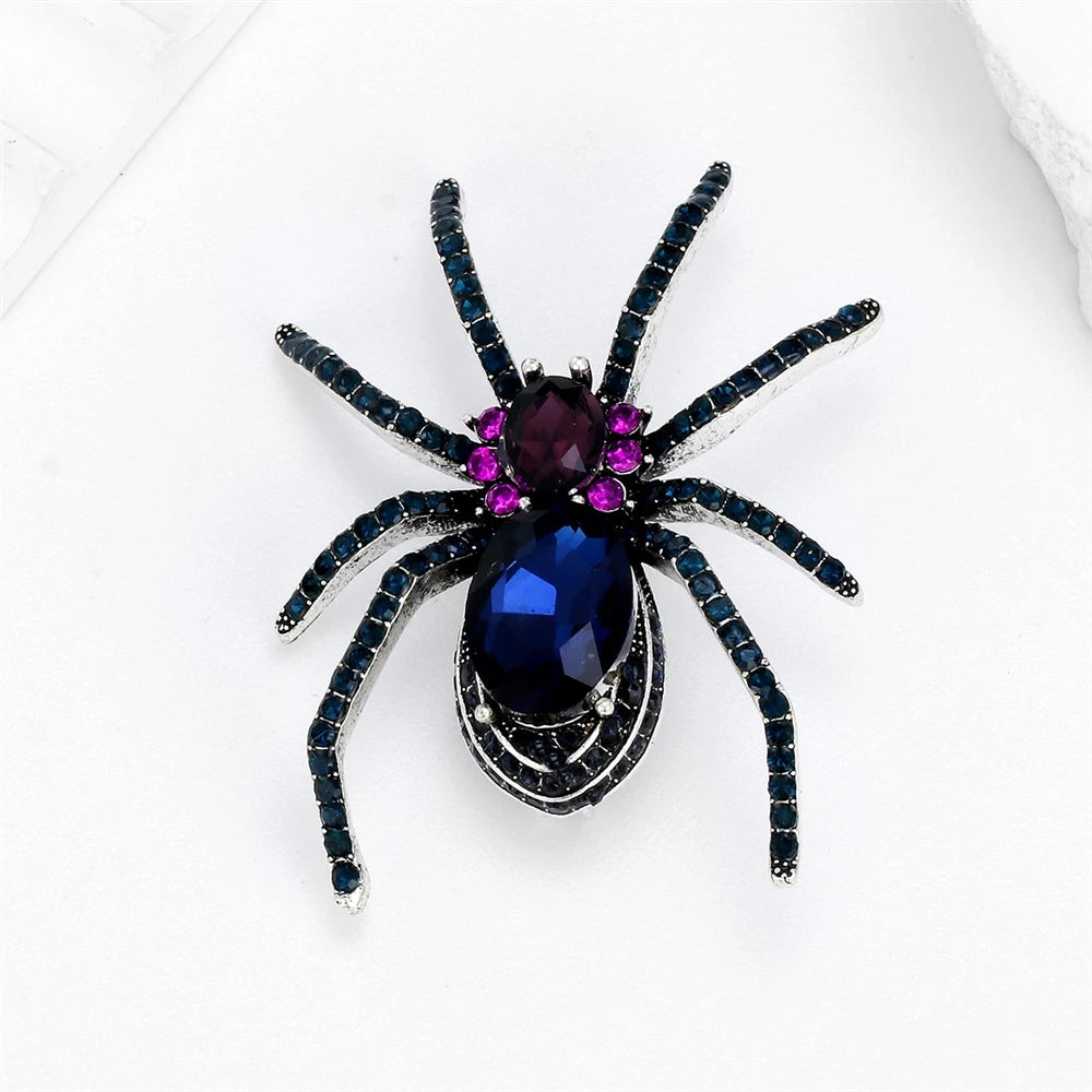 Fashionable Spider Trendy Charms Animals Brooches for Girls Stylish Glamorous Pins Jewelry for Women Ladies Accessories Chic
