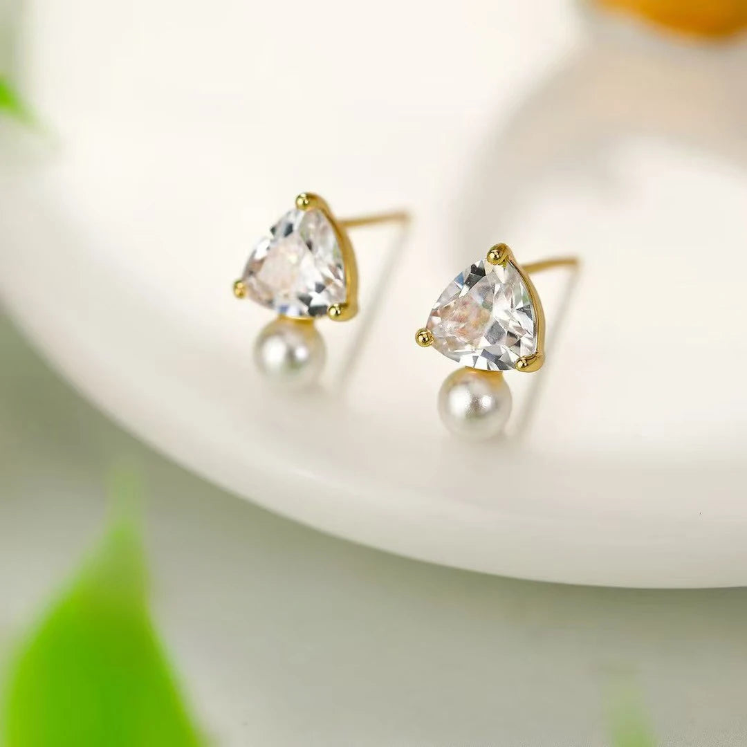 Ladies Hot Sale Imitation Pearl Small Stud Earring Trendy Fashion Elegant Simple Wholesale Jewelry Accessories for Women Daily