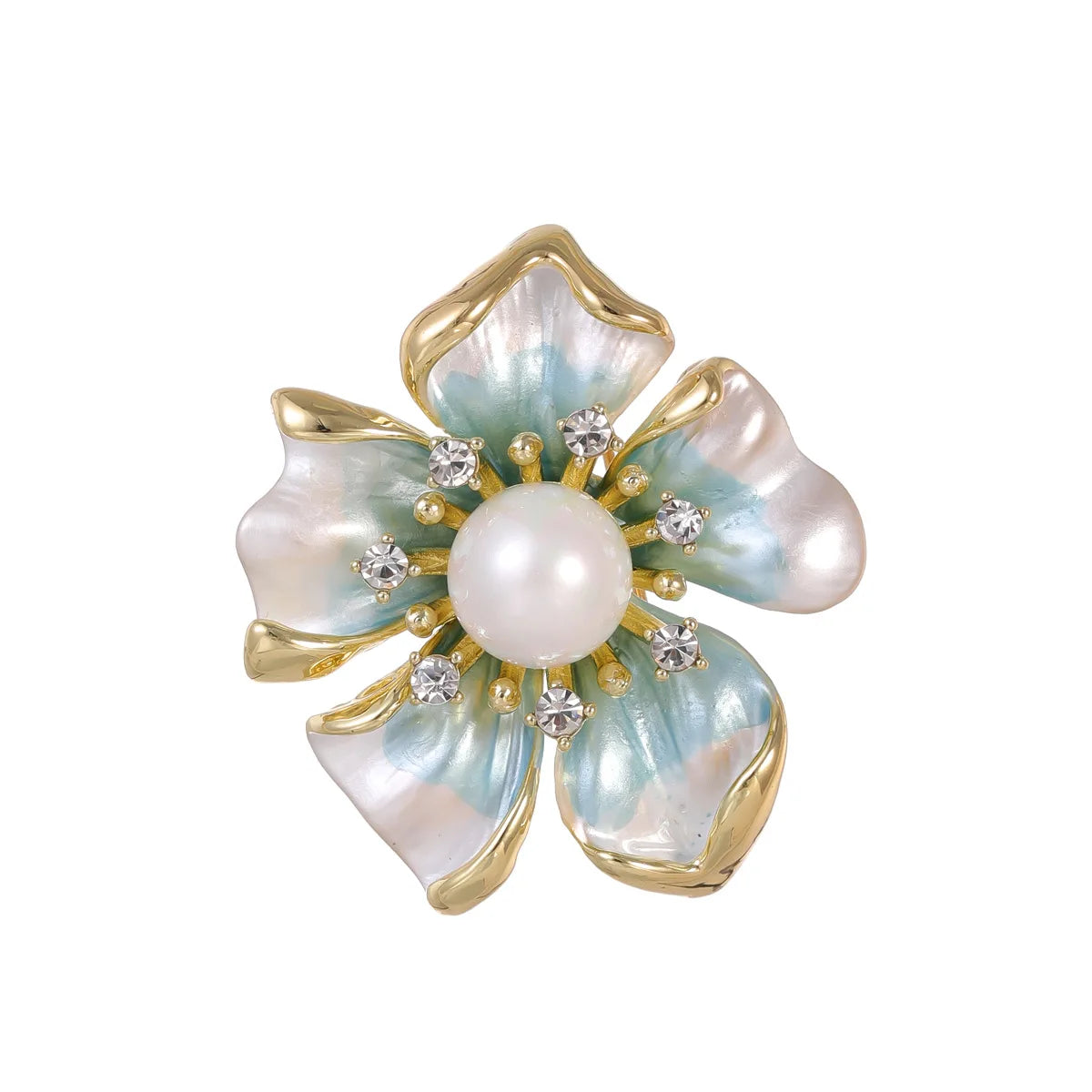 Fashion Sweet Elegant Lustrous Glitter Flowers for Girls Dainty Glamorous Pins Jewelry for Women Ladies Accessories Wholesale