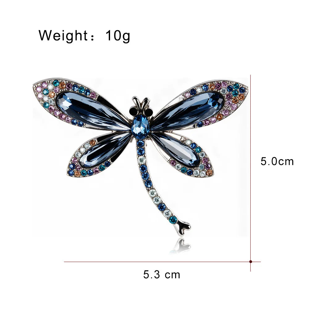 Fashion Sweet Cute Animals Dragonfly Brooches for Girls Stylish Glamorous Pins Jewelry for Women Ladies Accessories Wholesale