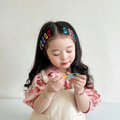 Sweet Cute Solid Color Heart Shaped Hair Clips for Baby Girls Simple Minimalistic Snap Clips for Kids Children Hair Accessories