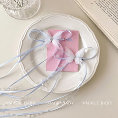 Fashion Elegant Bowknot Butterfly Ribbon Hair Clips for Baby Girls Princess Sweet Alligators for Kids Children Hair Accessories