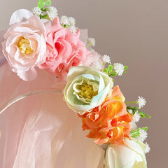 Cute Princess Style Flower Tulle Headband for Baby Girls Sweet Hair Accessories for Kids and Teens Stock Available