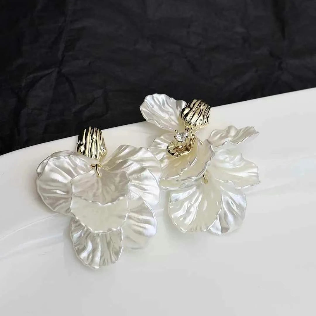 Female Flower Butterfly Square Shape Rhinestone Drop Earring Glitter Sparking Fashion Charms Bulk Jewelry Accessories for Daily