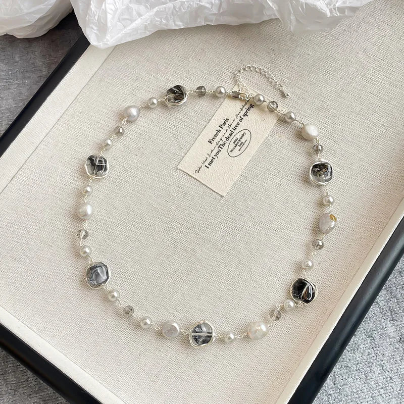 Fashion Pearl Elegant Sweet Necklaces for Girls Minimalistic Simple Designable Jewelry for Women Ladies Bulk Wholesale Low MOQ