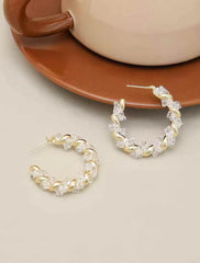 Female Hot Sale New Design Rhinestone Small Hoop Earring Fashion Elegant Glamorous Luxurious Wholesale Jewelry Accessories