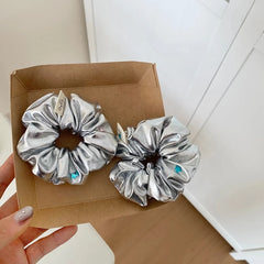 Solid Color Lustrous Fashion Scrunchies for Baby Girls Trendy Stylish Hair Ties for Kids Children Hair Accessories in Stock