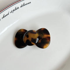 2025 Hot Sale Women's Small Snap Hairpins Elegant White Solid Color Bowknot Shape Chic Fashion Wholesale Stock Acetate