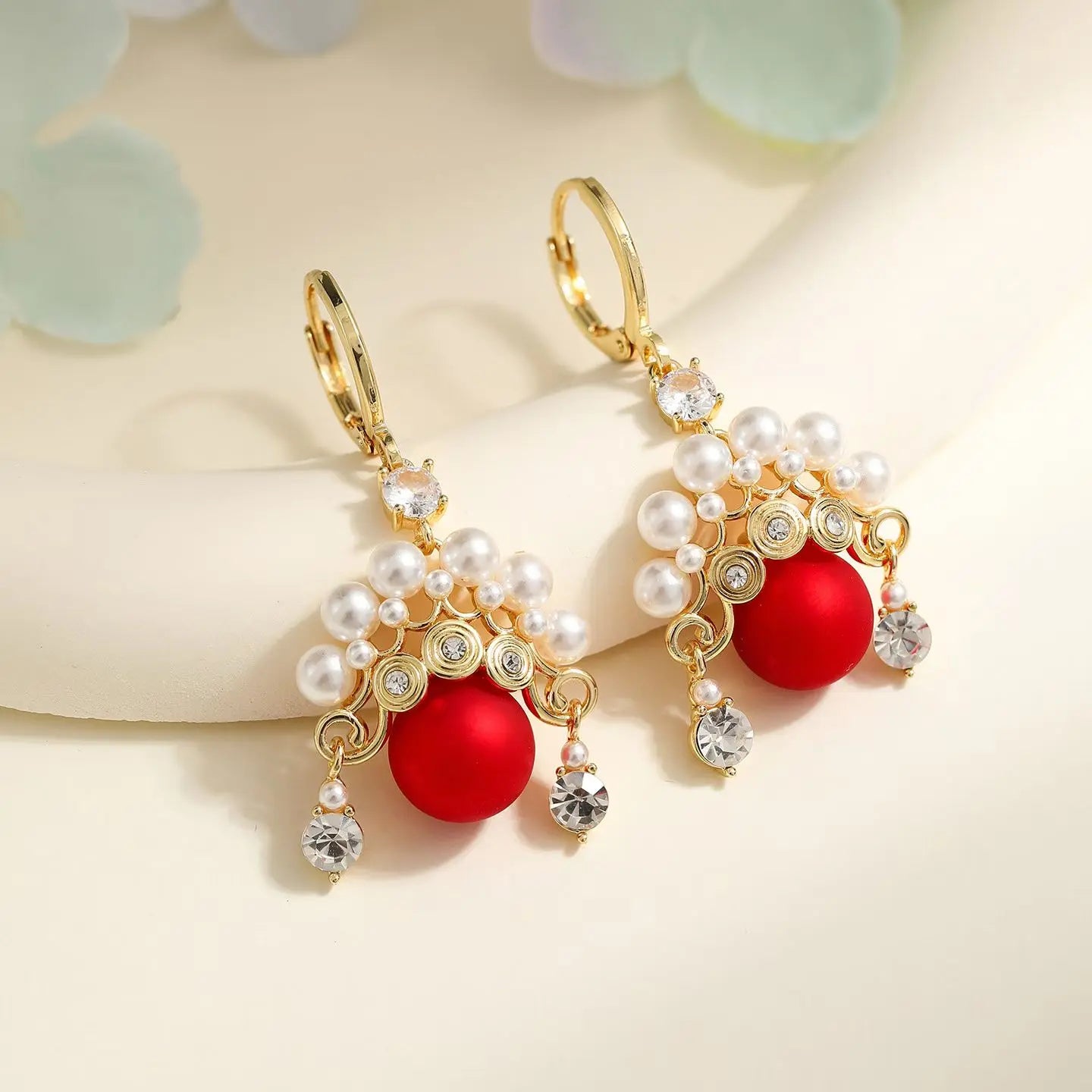 Cute Fruit Cherry Classic Drop Earrings for Girls Fashion Trendy Glitter Vintage Jewelry for Women Ladies Accessories Latest