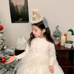 2025 Christmas Birthday Ribbon Bowknot Hair Clips for Baby Girls Sweet Cute Elegant Alligators for Kids Child Hair Accessories