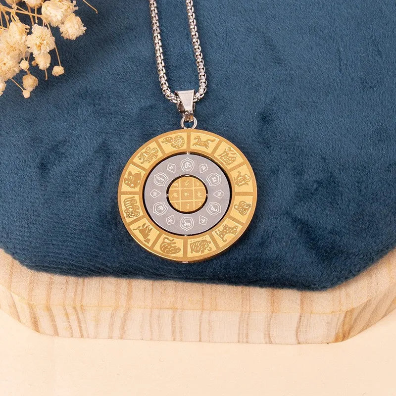Fashional Classic Modern Necklace Circle Zodiac Sign Glamorous Trendy Charm Jewelry for Women Lady Female  Accessories Wholesale