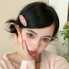 Solid Color Sweet Cute Bowknot Acetate Hair Clips for Girls Fashion Trendy Chic Haarspange for Women Ladies Hair Accessories