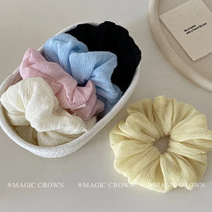 Summer Brand New Solid Color Elegant Scrunchies for Girls Fabric Minimalistic Cute Fashionable Hair Ties Women Hair Accessories