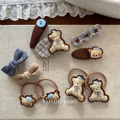 Cute Animals Bear Heart Shaped Hair Clips for Baby Girls Kawaii Fashion Snap Clips for Kids Children Hair Accessories in Stock